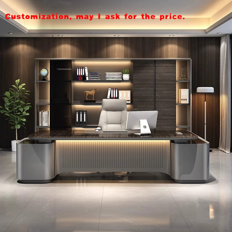 Office Furniture Luxury - custom.Luxurious Lacquered Executive Desk, Large Modern