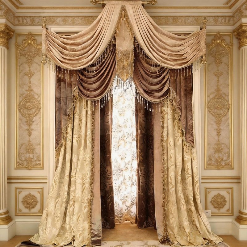 Office Furniture Hong Kong - Living room curtains luxury European house