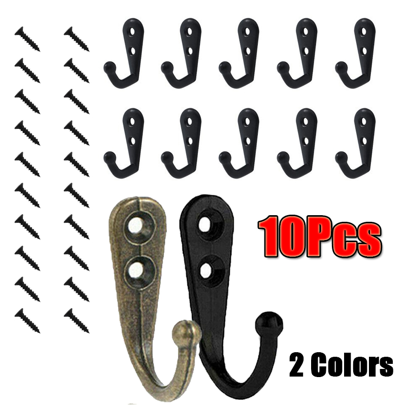 Wall Organizer Pocket - 10Pcs Wall Mounted Coat Hanger Hook