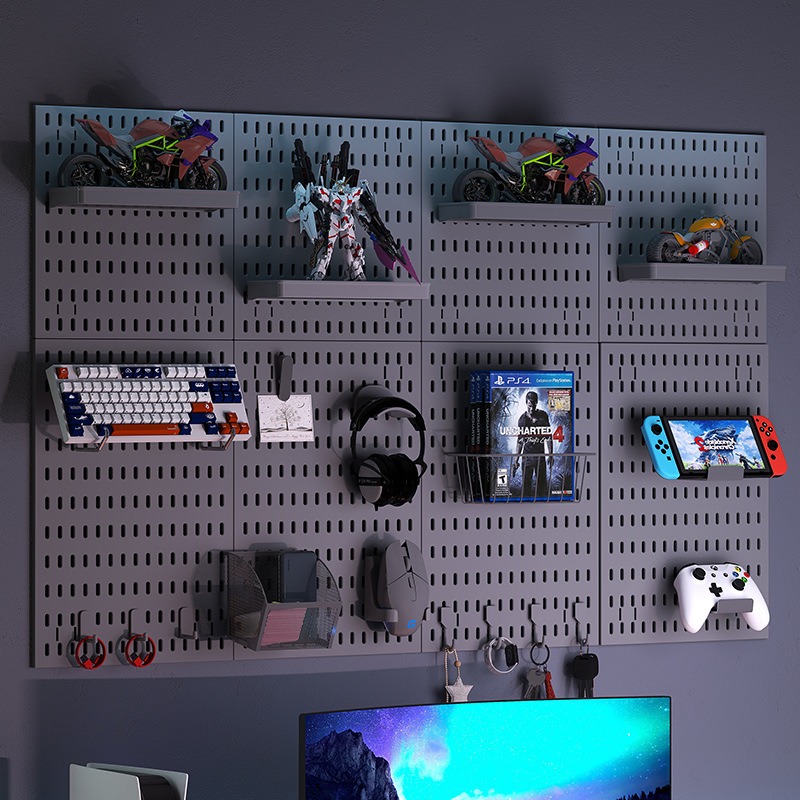 Wall Organizer Pocket - Non Drill Wall Mounted Storage Pegboard