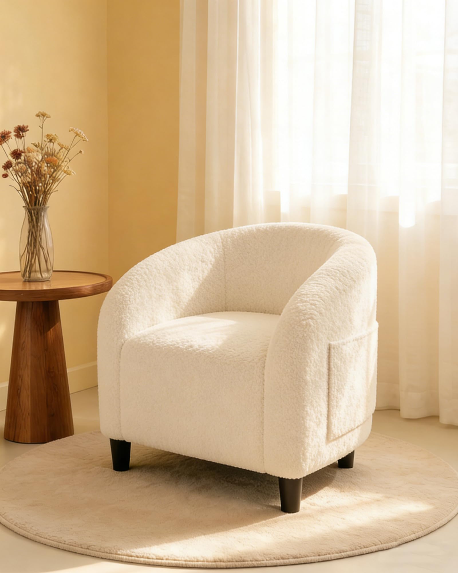 Accent Chair Boucle Barrel Cha - Office Furniture Hong Kong recension och pris