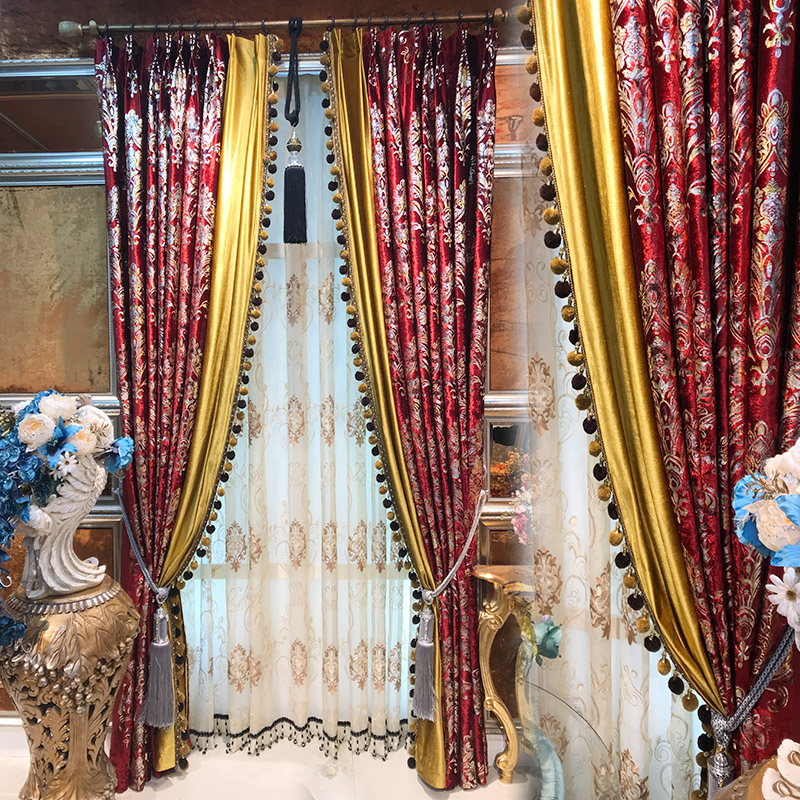 Red Velvet Curtain for Living  - Office Furniture Hong Kong recension och pris