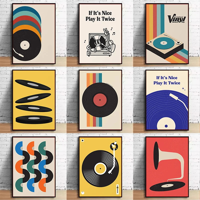 Mid Century Vinyl Record Canva - Office Furniture Loft recension och pris
