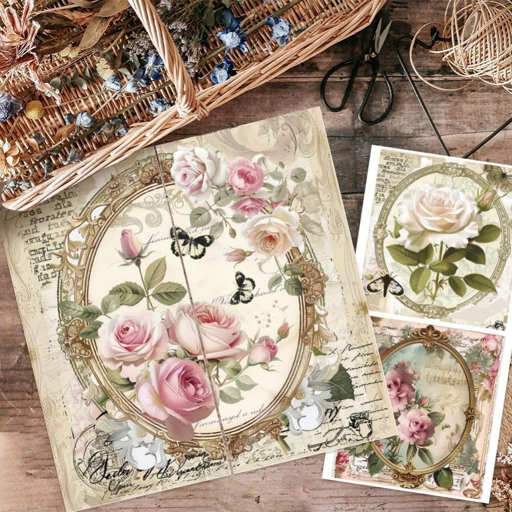 3pcs/Set Rose Rub on Transfers - Office Furniture Loft recension och pris