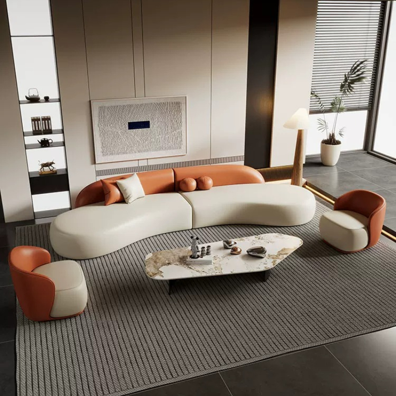 Italian Luxury Curved Sofa Mod - Office Furniture Luxury recension och pris